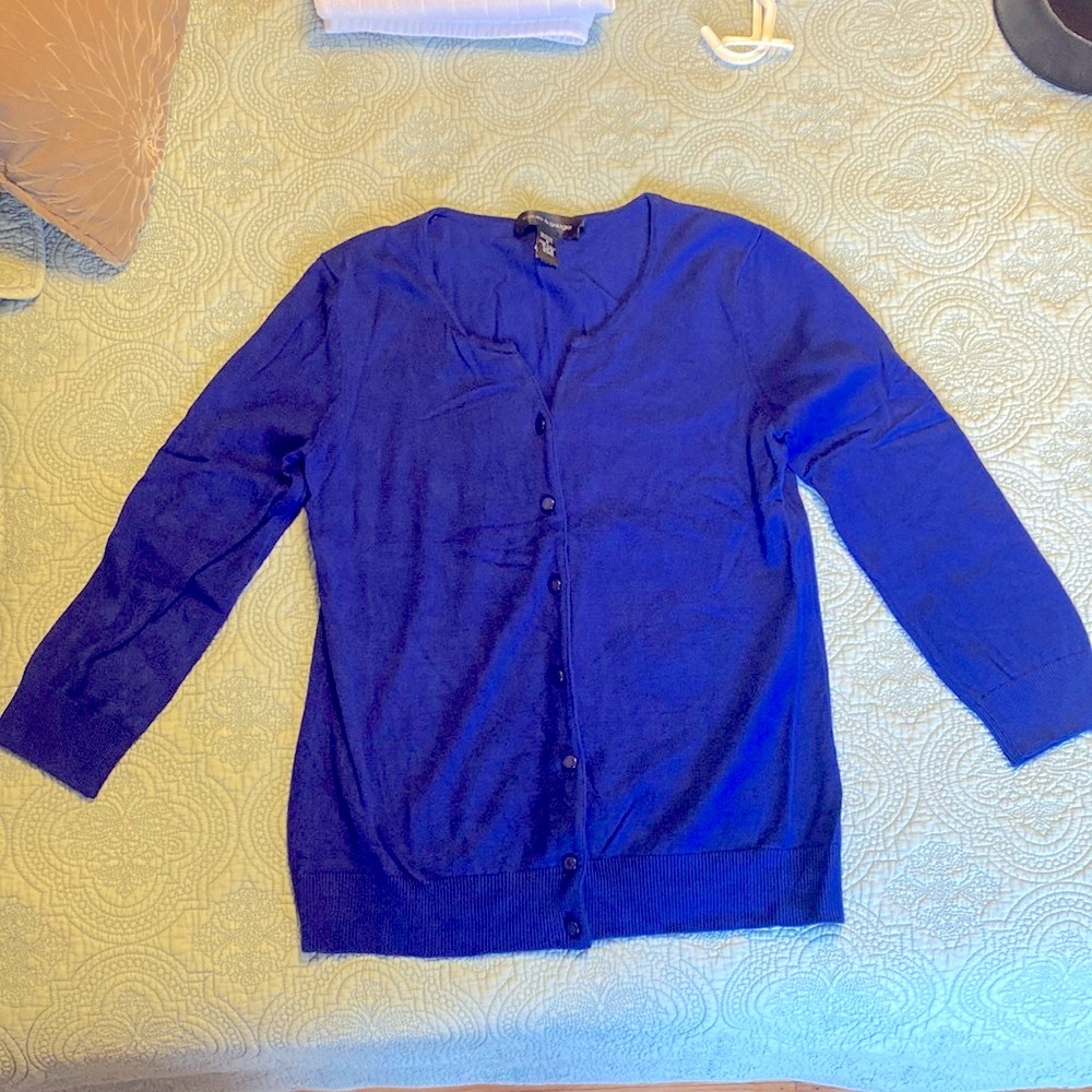 cable & gauge royal blue cardigan